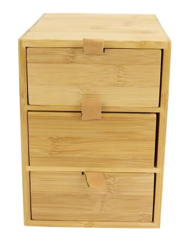 3 Schubladen Bamboo Aufbewahrungsbox