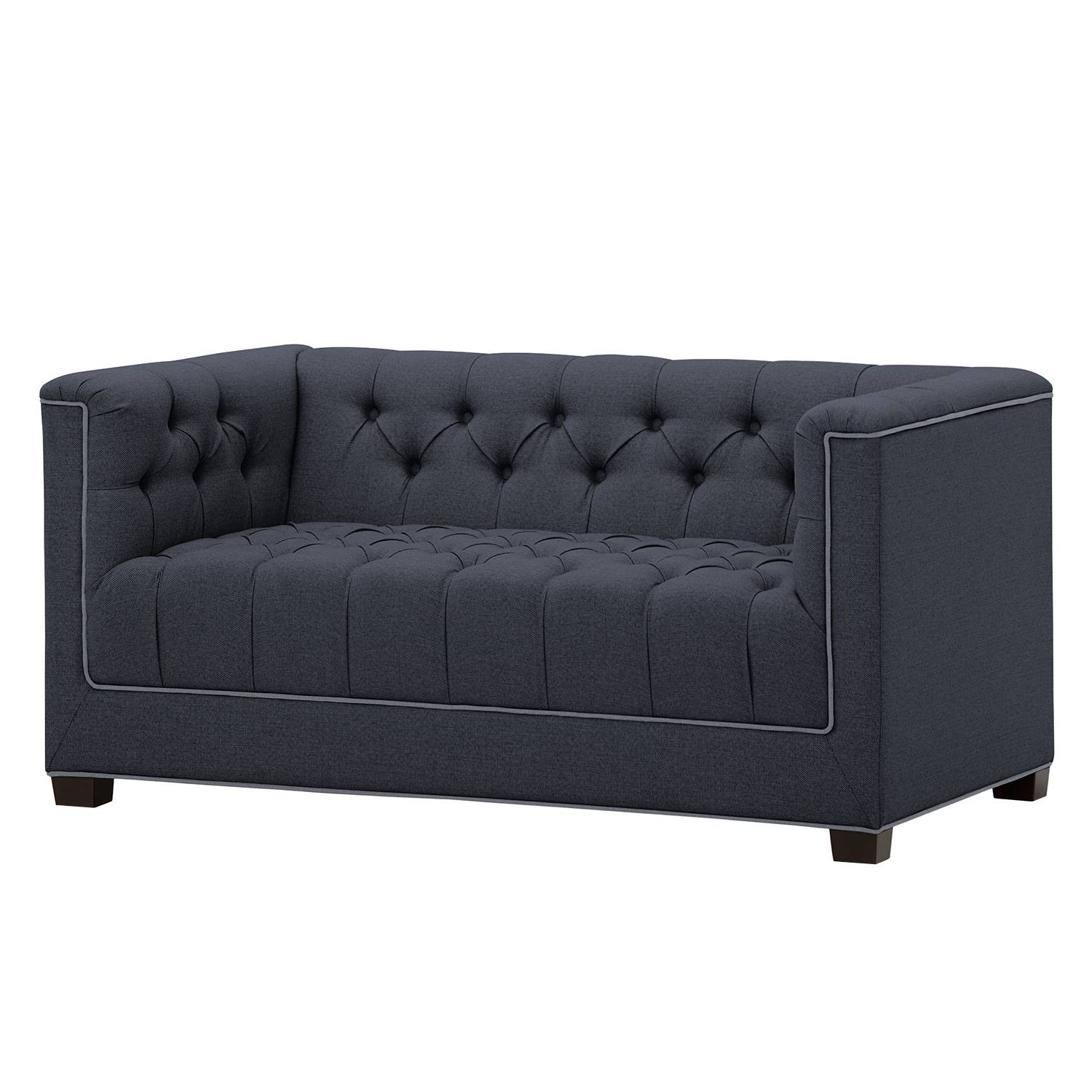 goedkoop Bank Grand Duo 2zitsbank geweven stof Stof Milan Antraciet Maison Belfort