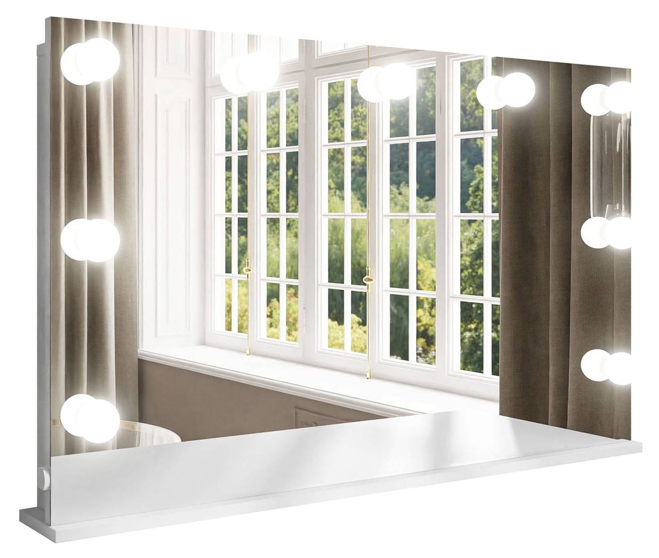 Beleuchteter Make-up-Spiegel Mit 1x/15x Vergrößerung – 3 Lichtfarben, 2000 MAh Akku, 22,9 Cm
