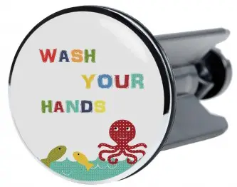 Waschbeckenstöpsel Wash Your Hands