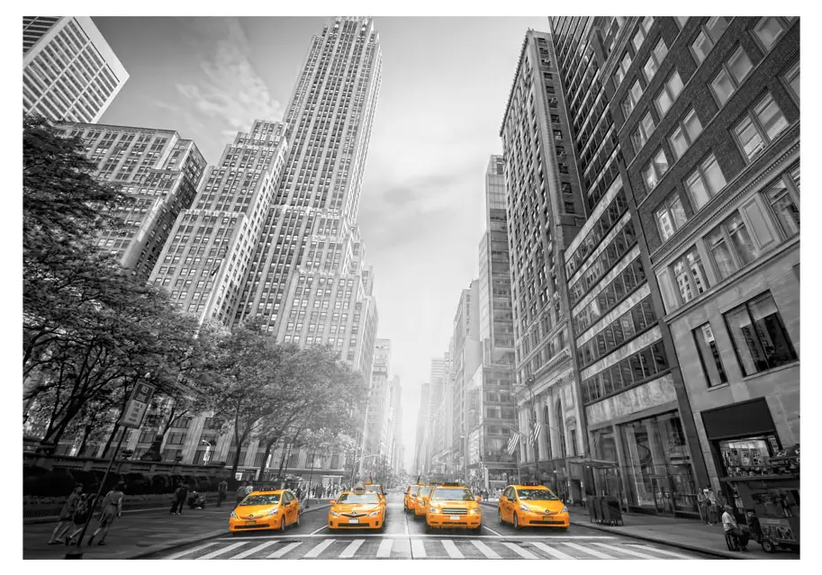 Fototapete New York taxis yellow