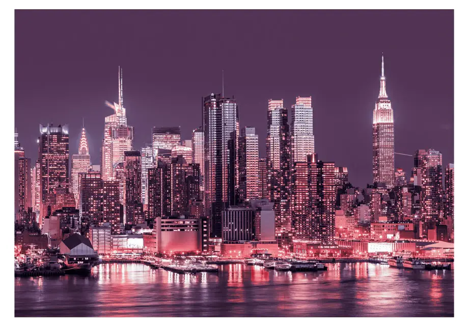Nights Fototapete Purple NYC: