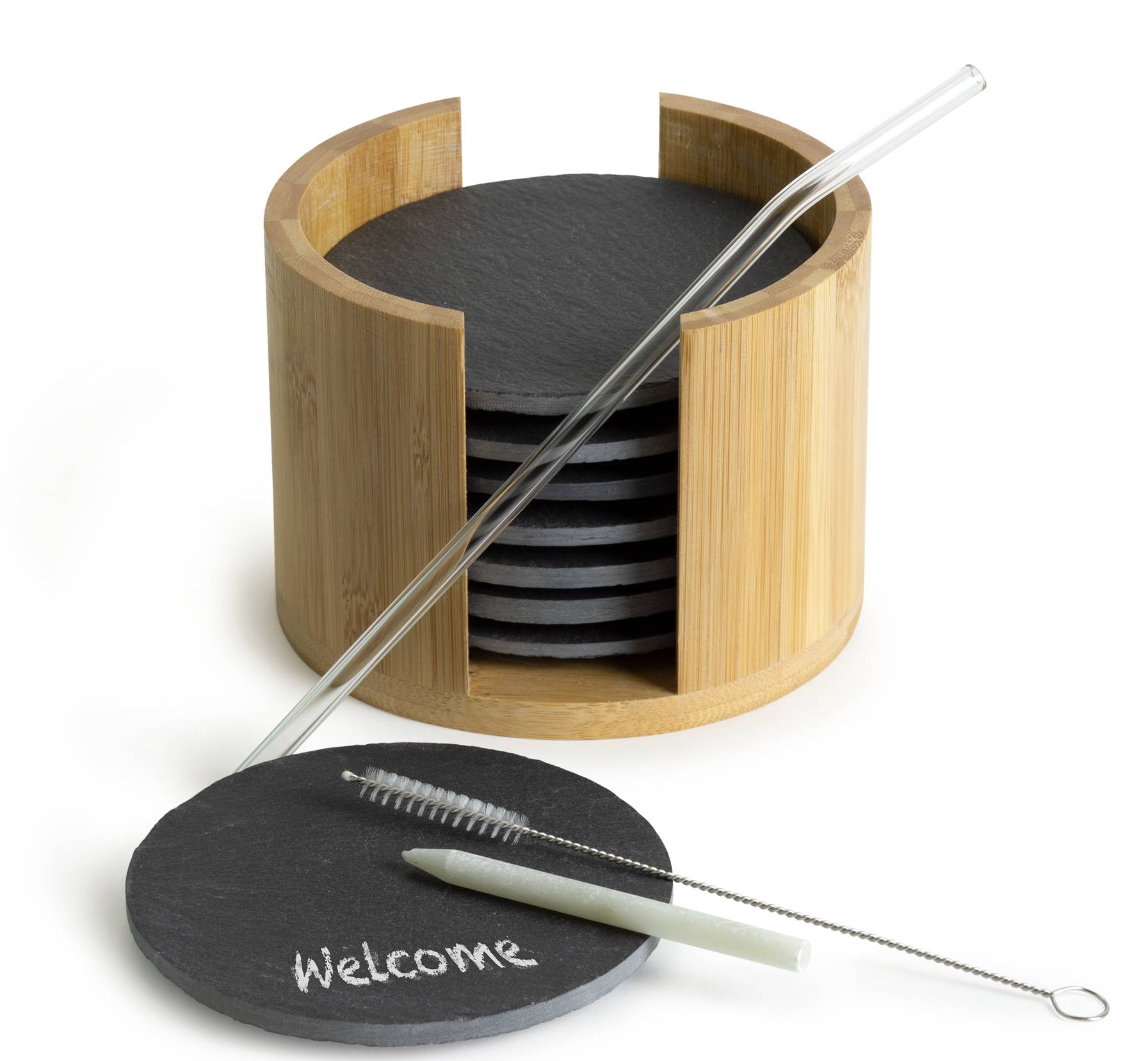 4er Set Schiefer-Untersetzer – Dekorativ, Für Raclette, Tisch & Bar