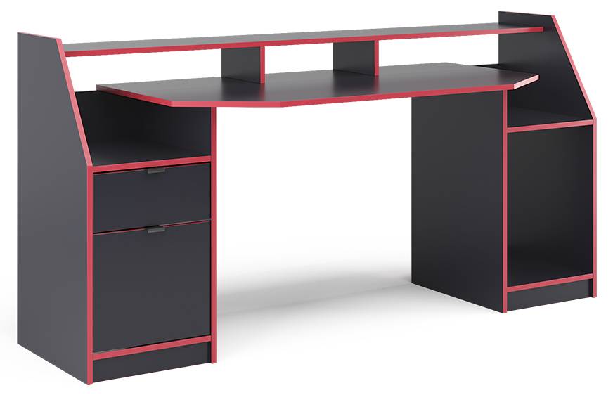 BUREAU VICCO NILS, blanc, table de bureau, table de travail, bureau
