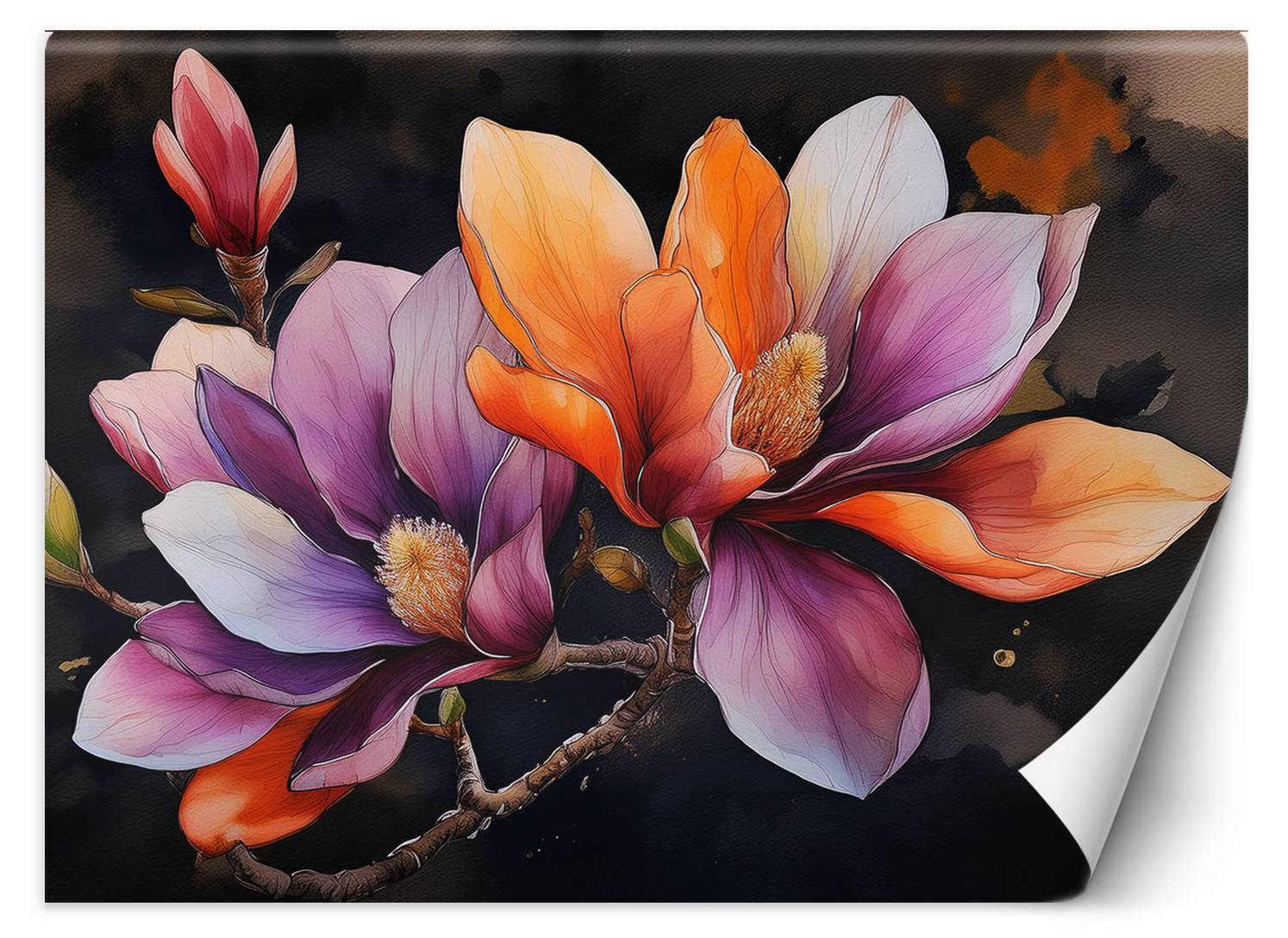 Wee Blue Coo Magnolien-Blume Grußkarte – Hochwertiger Druck Auf 280g/m² Karton, 17,5x12,5 Cm