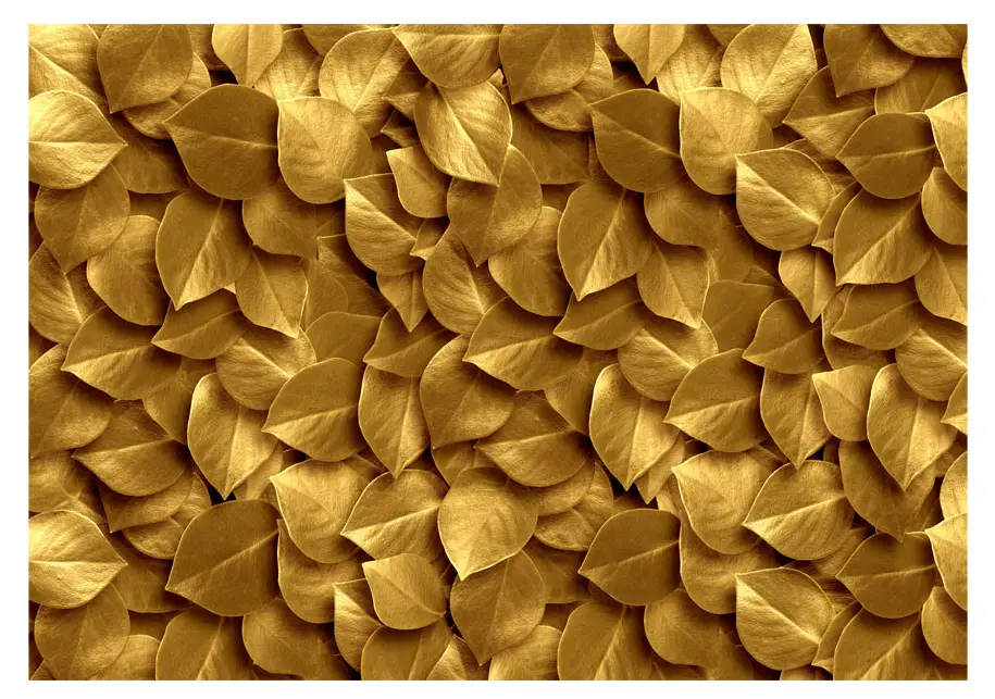 Leaves Golden Fototapete