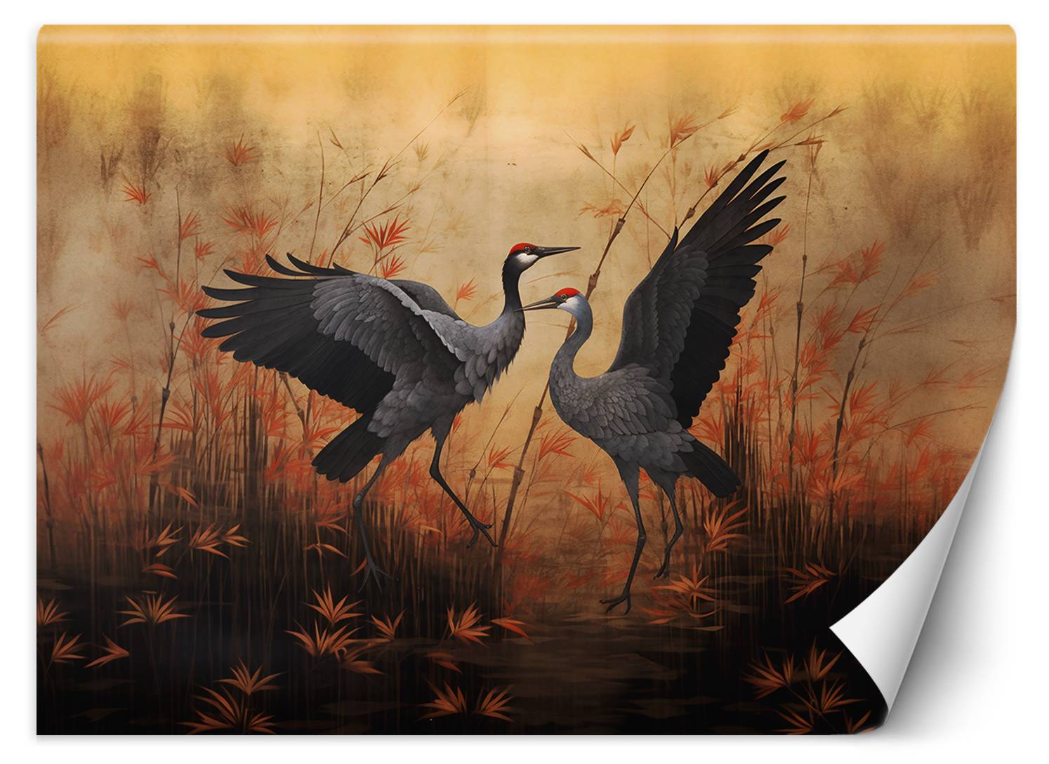 Stempel Fliegender Kranich - Motivstempel ca. 48x28 mm Natur Vögel Herbst
