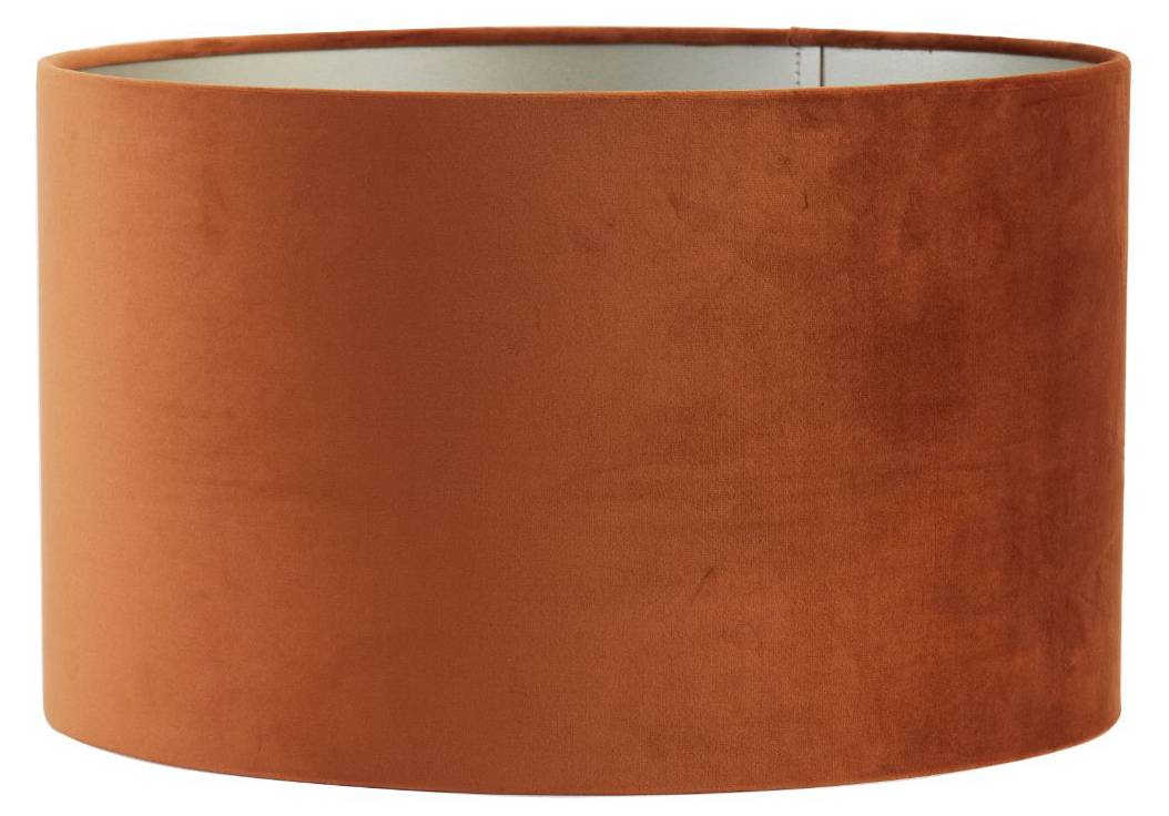 Abat-jour Velours Végétal Victorien Ocre Et Noir - Plusieurs Tailles Au Choix