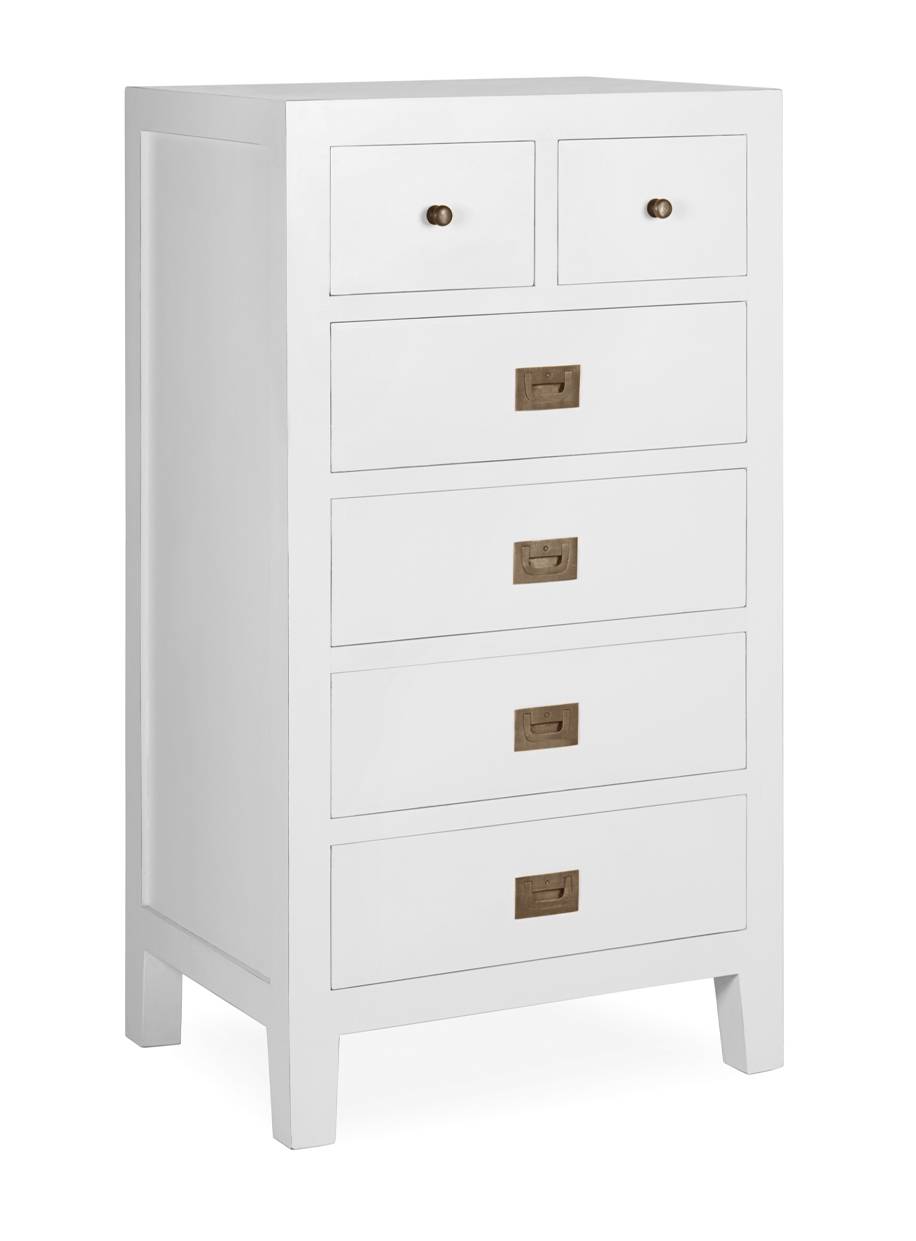 KOMMODE AUS WEISSEM HOLZ H 110 cm kaufen