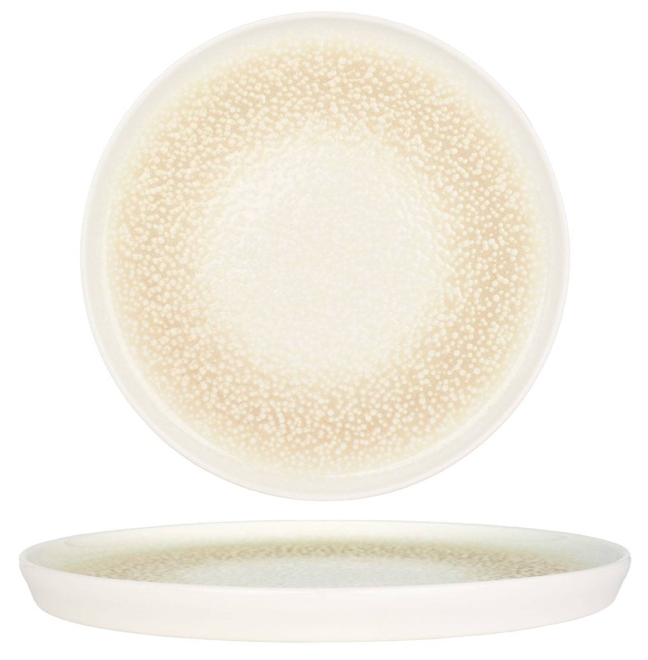 Assiettes à Dessert En Porcelaine Rinart - Lot De 6 - 21 Cm - Passe Micro-ondes Et Lave-vaisselle - Design Moderne