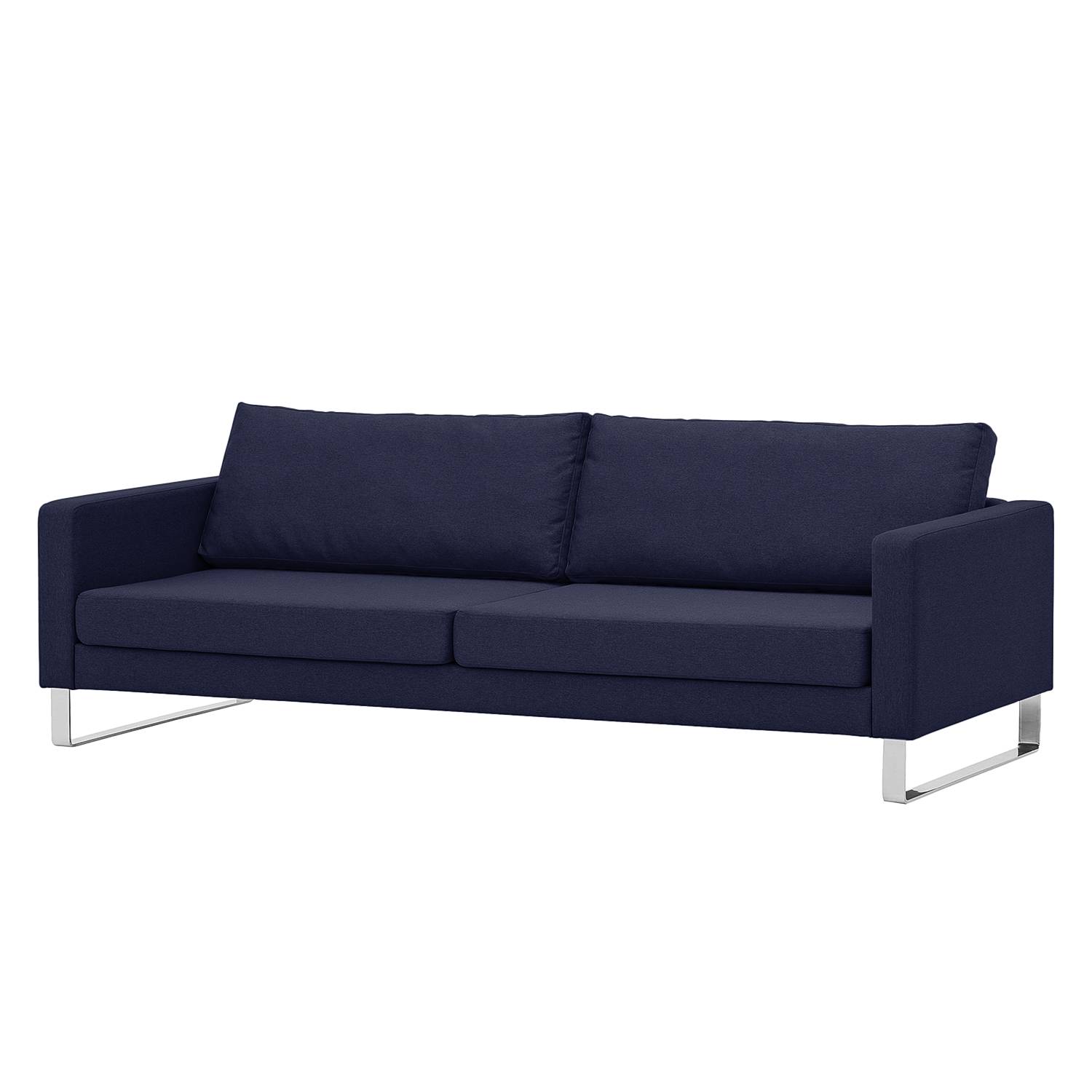 goedkoop Bank Portobello 3zitsbank geweven stof Beugelpoten Stof Milan Donkerblauw Fredriks