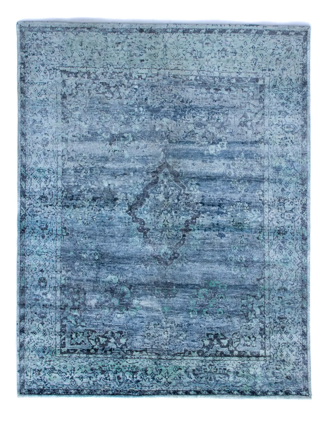 Designer Teppich - 308 x 247 cm - blau