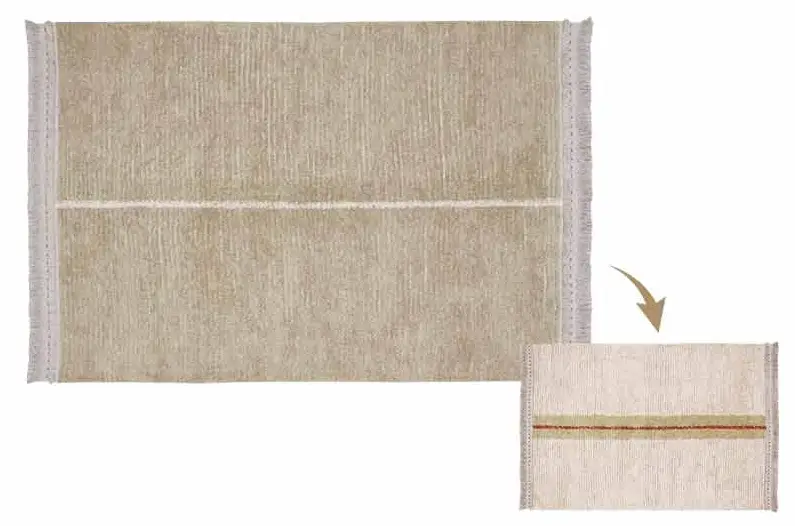 x beige 140 cm 200 Baumwoll-Wendeteppich