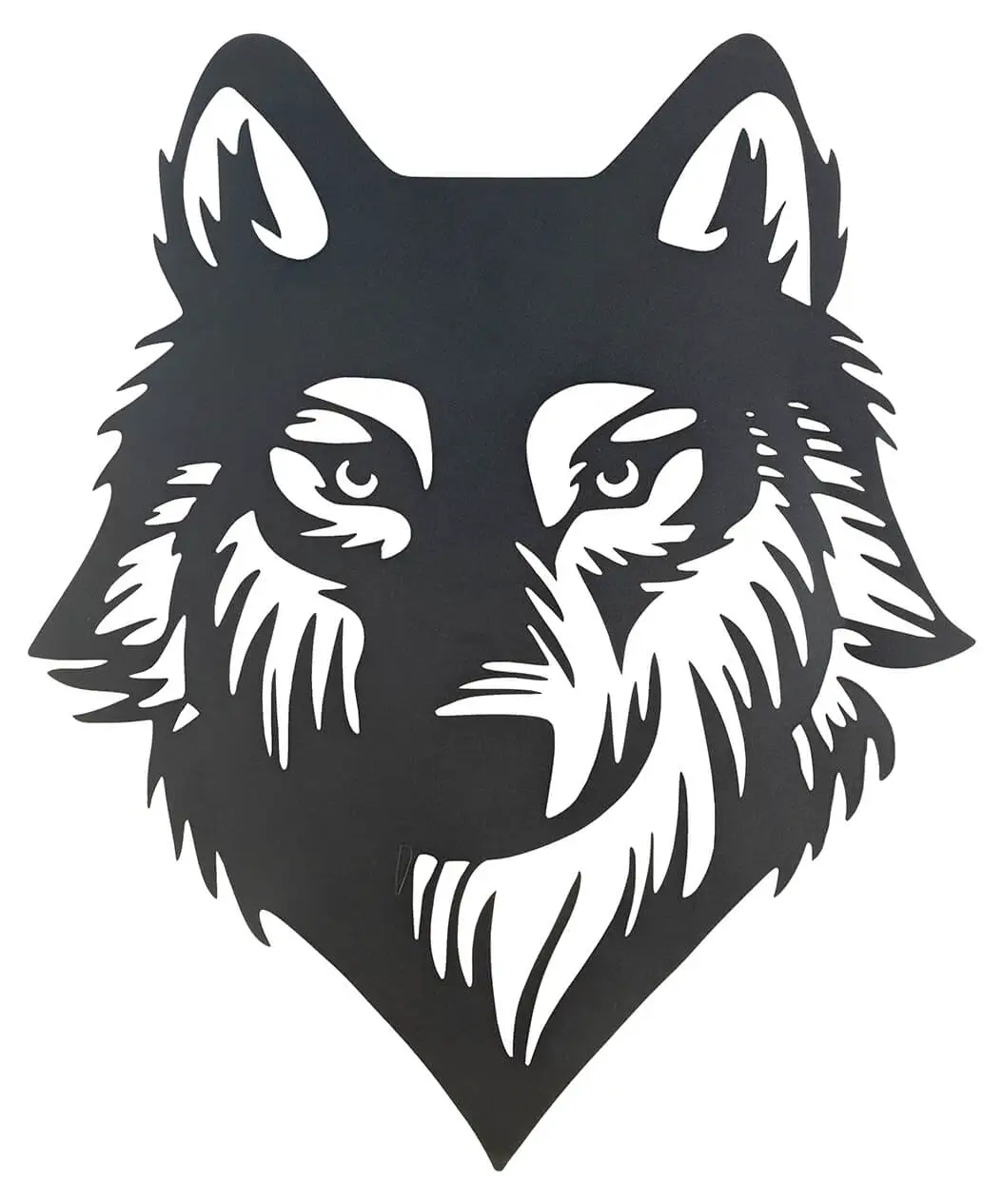 Wanddeko Metall des Geschichte Wolfs
