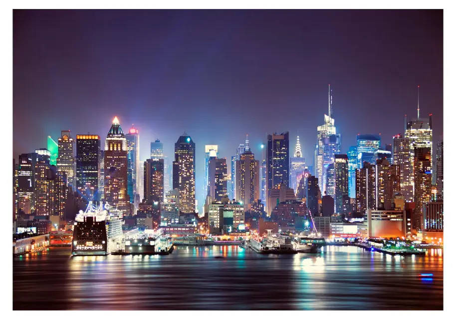 New York Night Fototapete City in