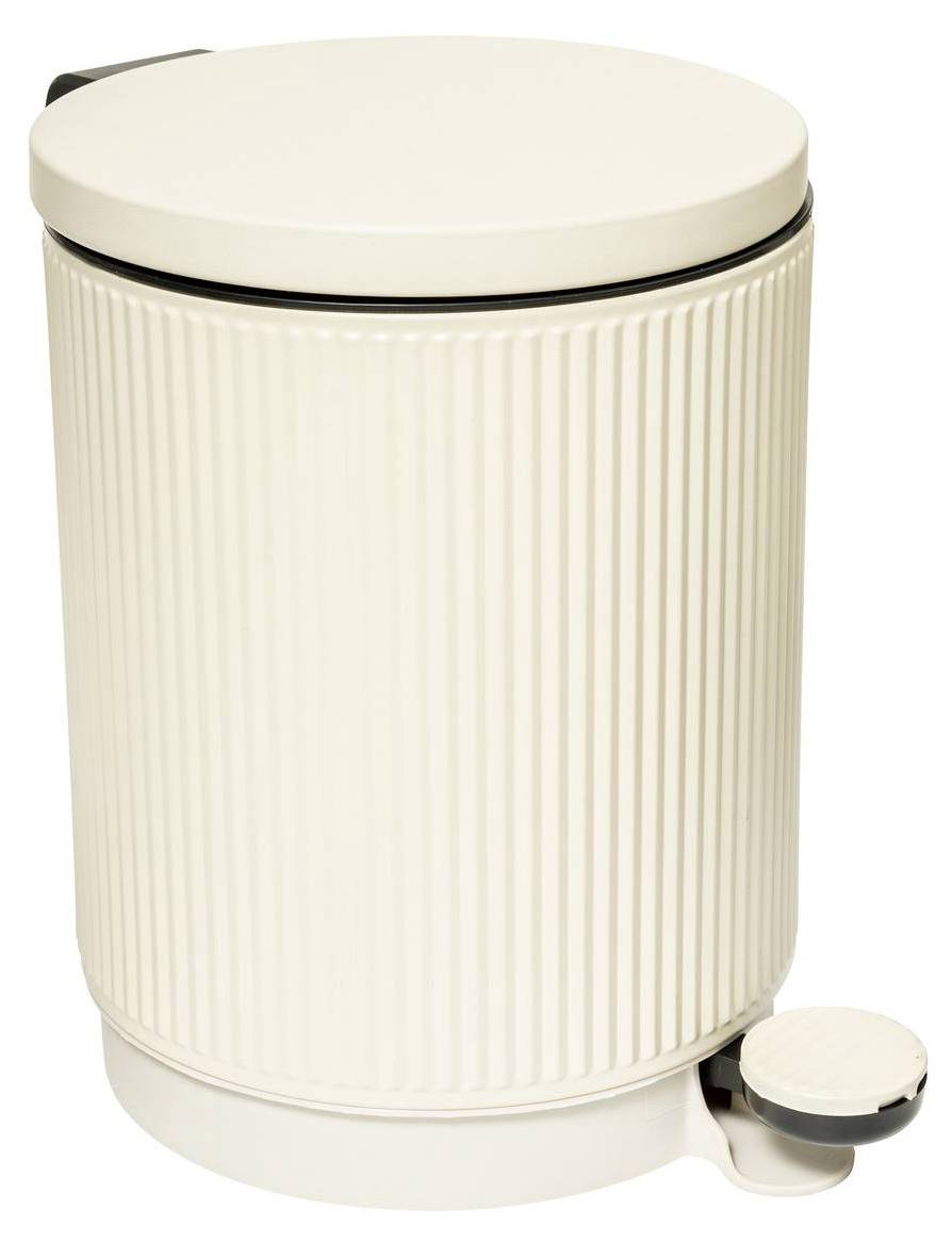 Poubelle De Salle De Bain FIVE Simply Smart – 5L Gris Ardoise, Design Strié & Pédale – Pratique & Discrète