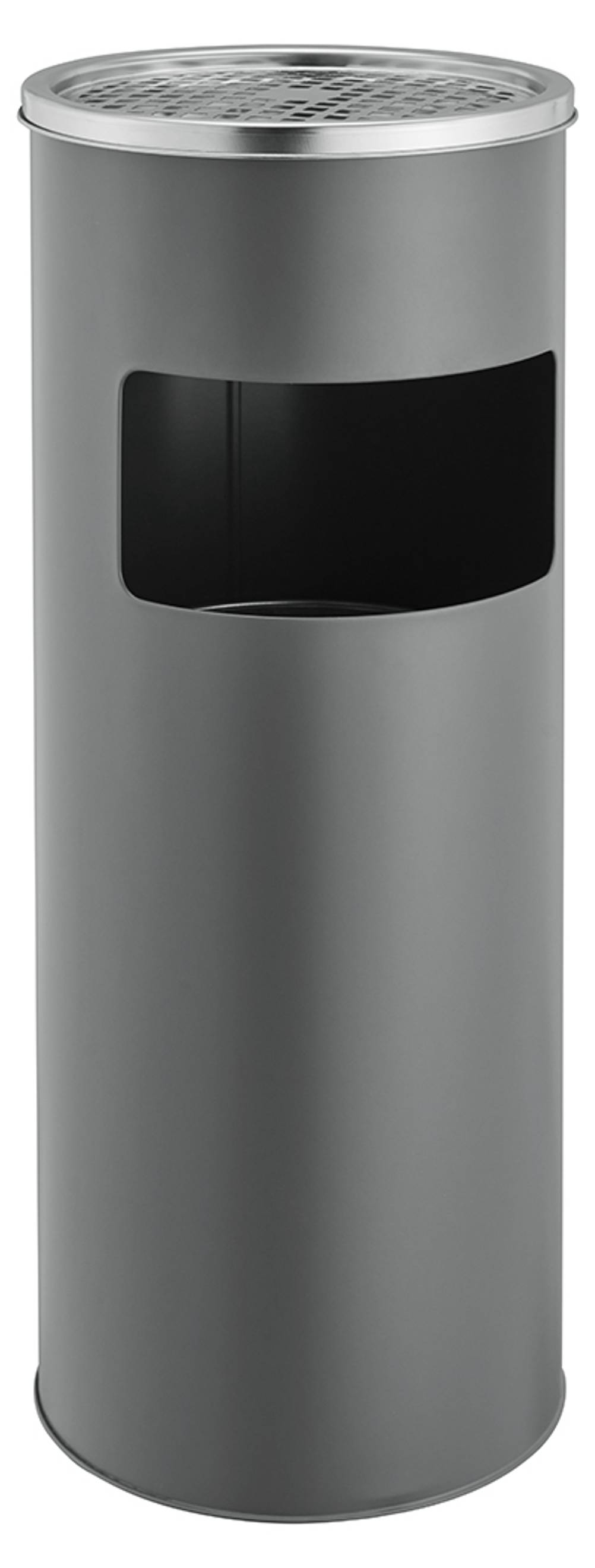 TecTake 30L Standaschenbecher Aschenbecher mit Mülleimer inkl. Inneneimer |  Total: Ø 25 x 61 cm - diverse Farben - (Chrom | Nr. 402281)