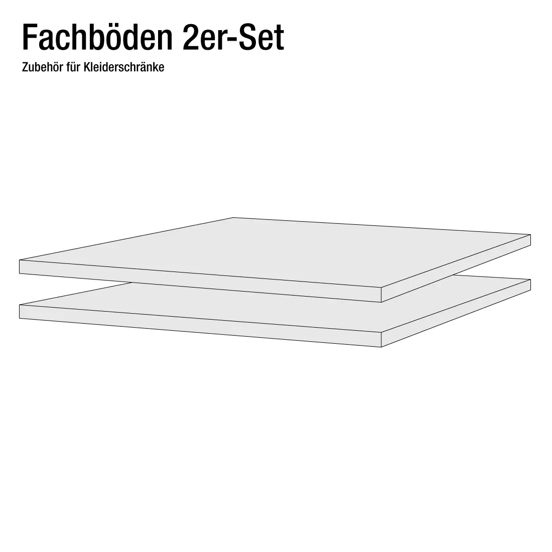 50er Fachboden (2er-Set) | Schrank-Zubehör