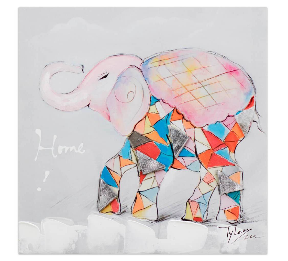 KunstLoft Leinwandbild 'Agathe Und Freunde' – Handbemalt, 100x75cm, Kuh-Motiv Für Die Wand