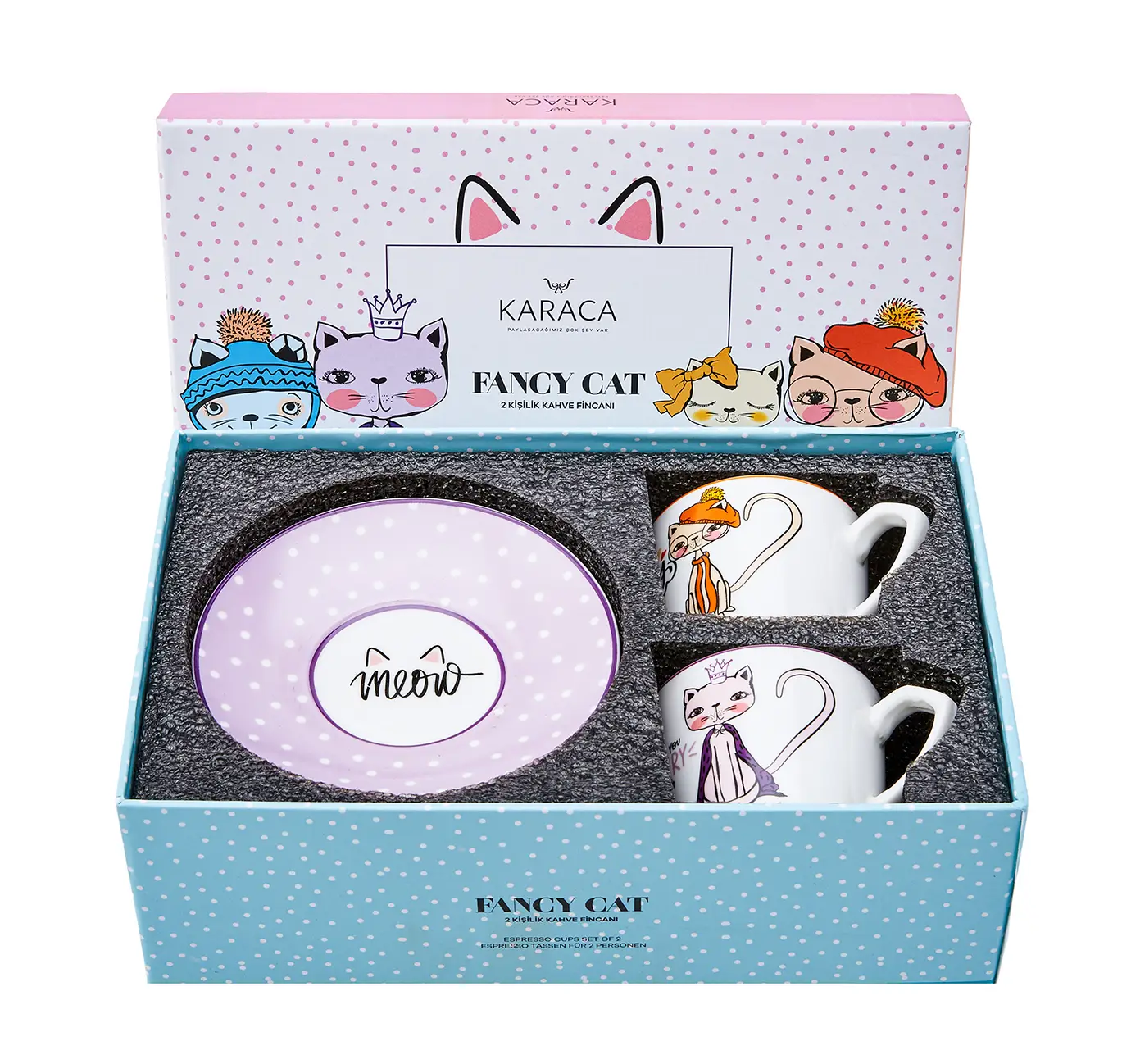 Cat Fancy Kaffeetassenset Set) (2er