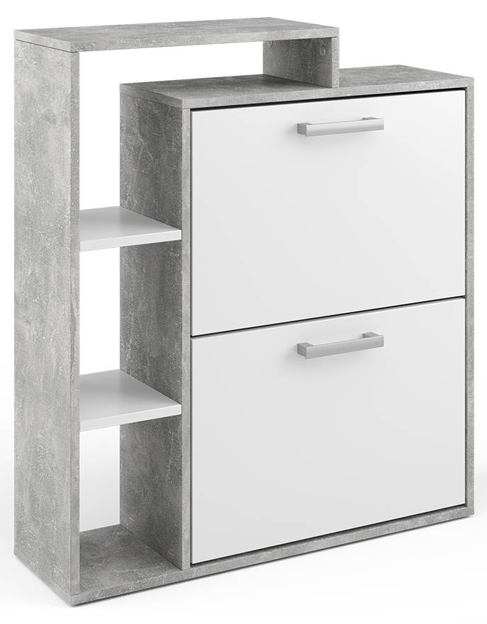 Meuble à chaussures Orlando blanc/béton Je commande ! home24