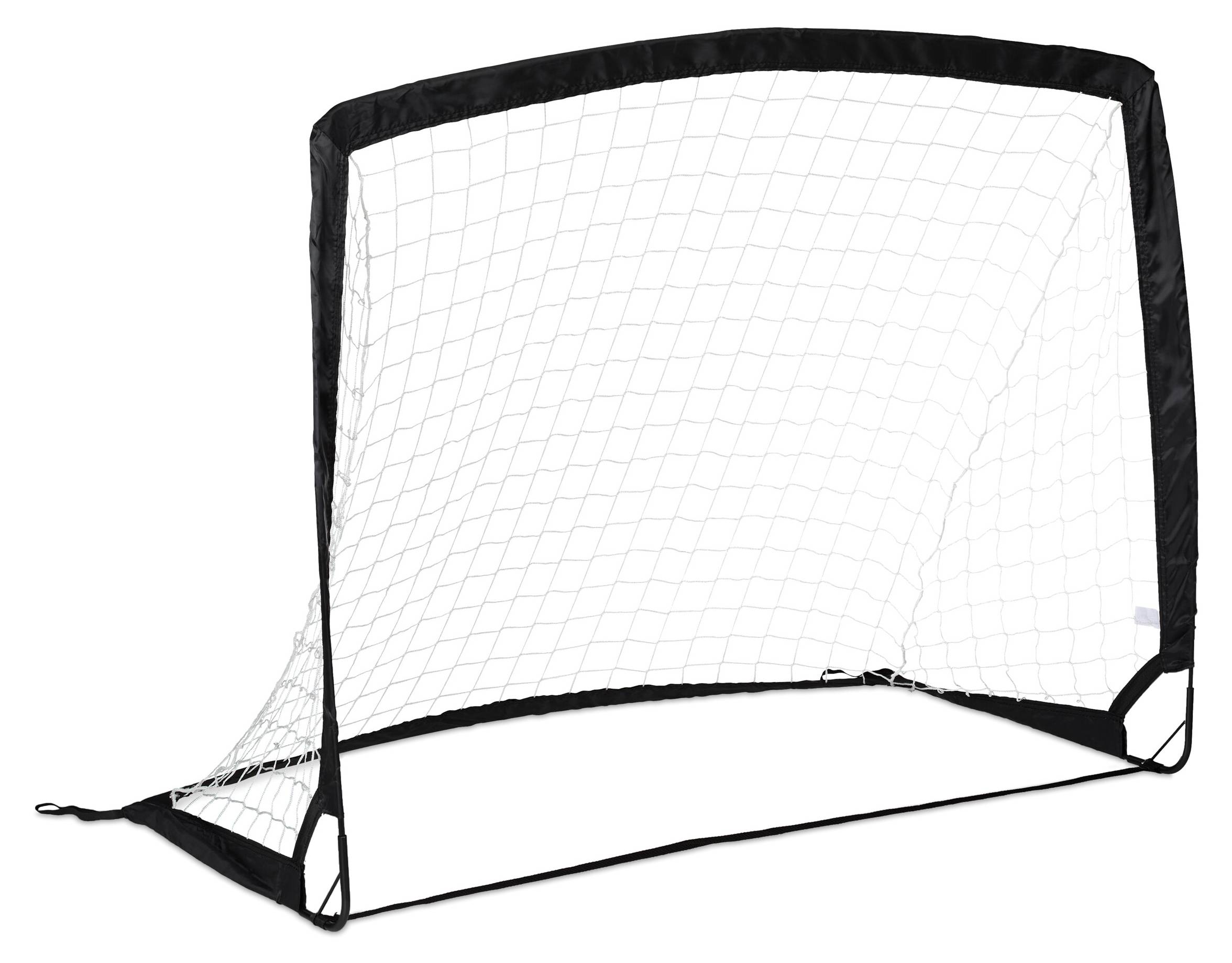 But De Football Portable 2,4m FUNJEPE - Cage Acier Avec Filet Et Sac De Transport