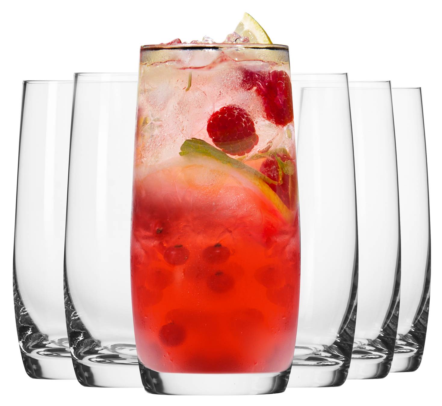 Glasmark KROSNO 1992 Trinkgläser Set Longdrinkgläser 6 Stück 400 ml Gläser Wassergläser
