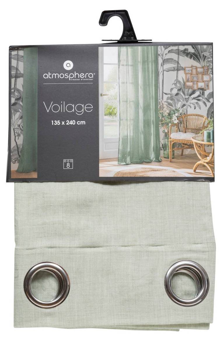 Rideau Voilage Paxta Blanc à œillets - 135 X 240 Cm - 100% Coton - Marque Paris Prix