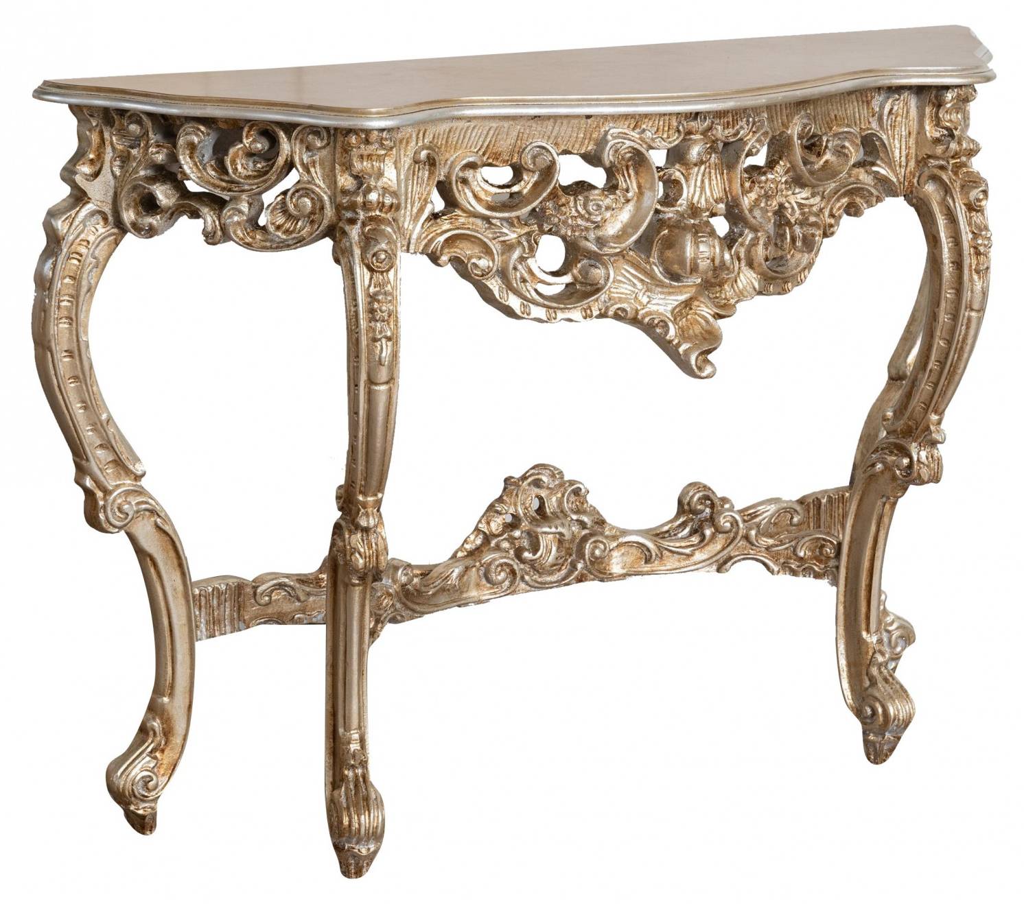 Artissimo - Console d'angle baroque - Support mural pour téléphone - Motif fleurs - Or - Plastique