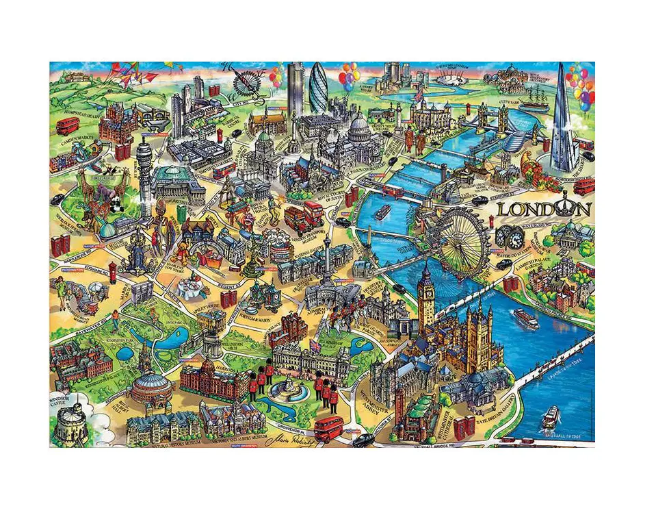 Karte Kleber Puzzle inklusive London
