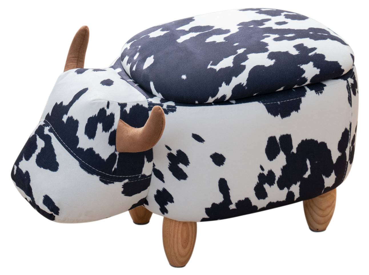 Produktbild von Hocker Tierhocker "Kuh" Kinderhocker Mikrofaser Für Kindergarten Kita