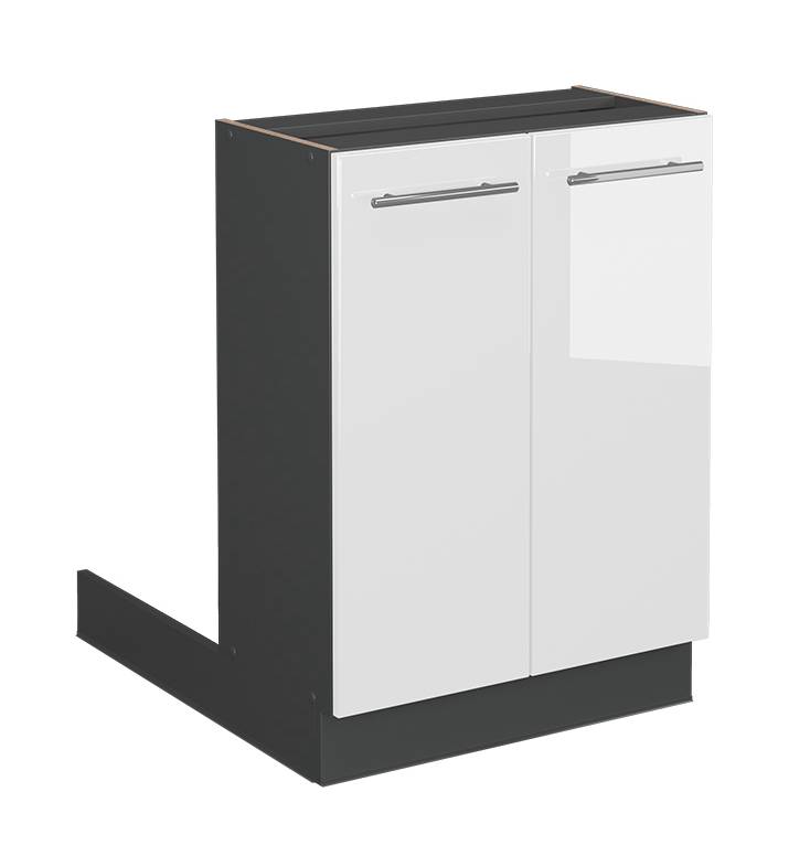 Îlot De Cuisine Rustique Vicco Fame-Line – 90cm – Couleur Blanc/Anthracite/Or – Panneaux MDF Et Aggloméré