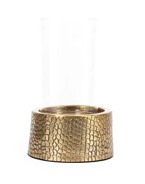 Kerzenhalter Croco mit Glas - M