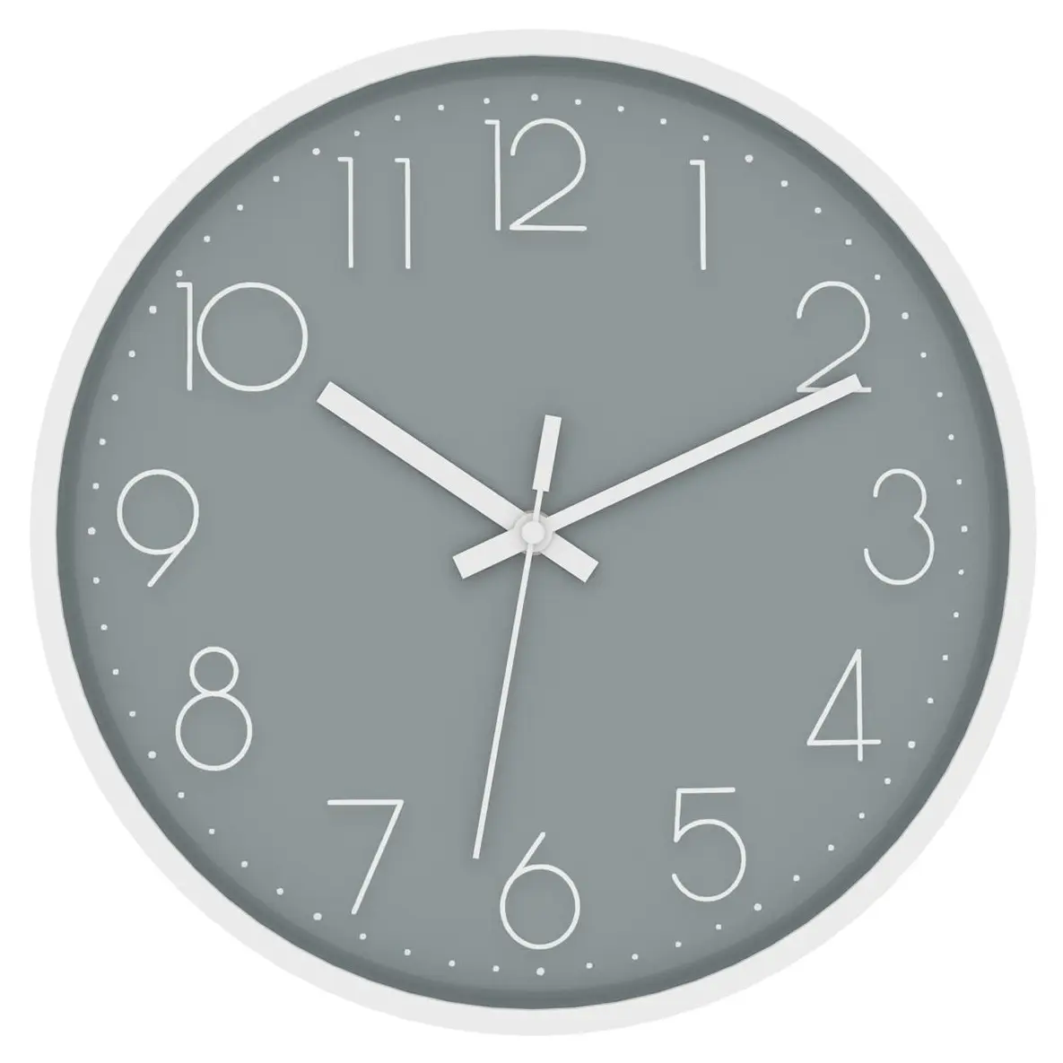 Wanduhr Wei脽 Zeituhr Grau Chronometer