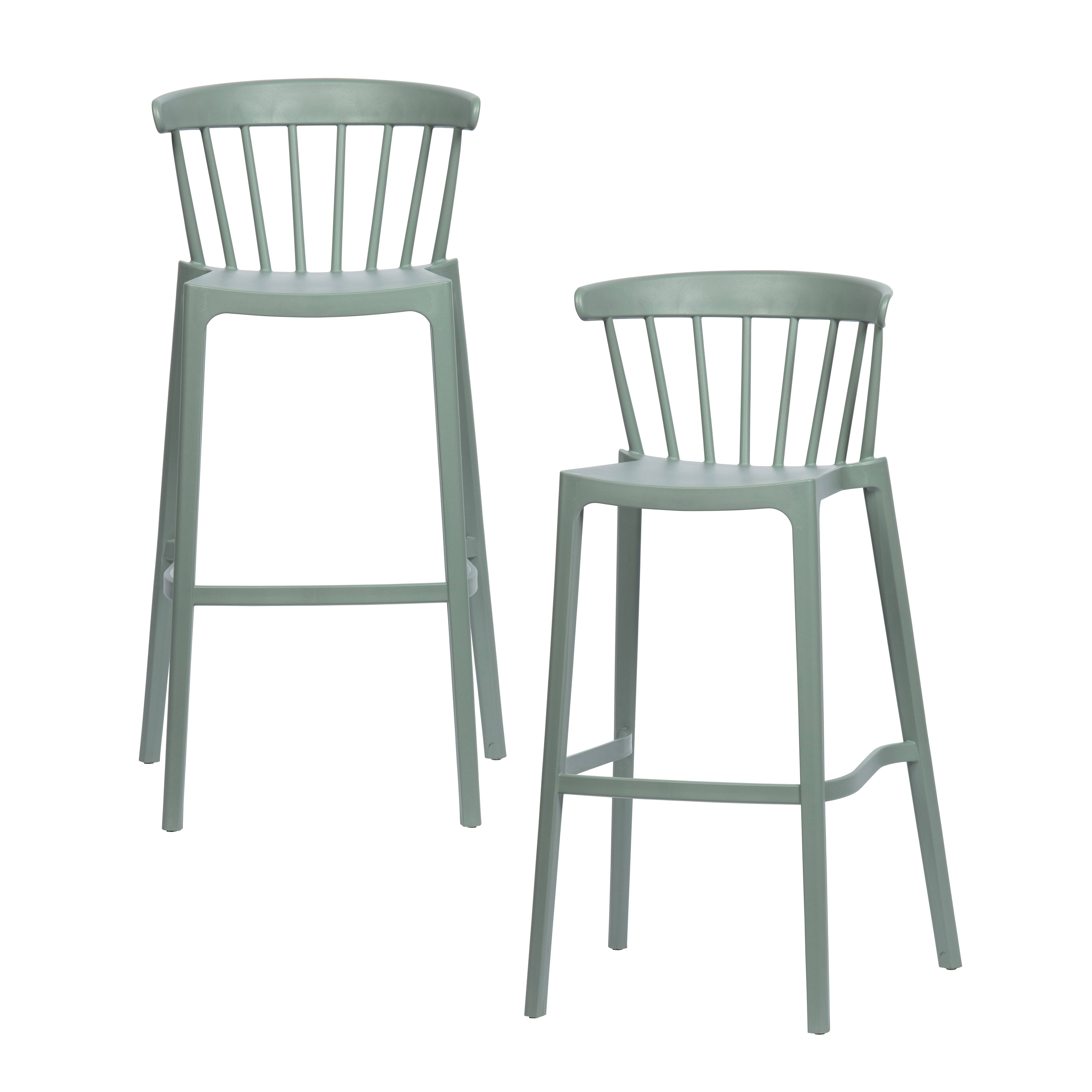 Lot De 2 Tabourets De Bar | Chaise Haute | Tabouret Haut Bleu Tissu Cfw269890 94042792