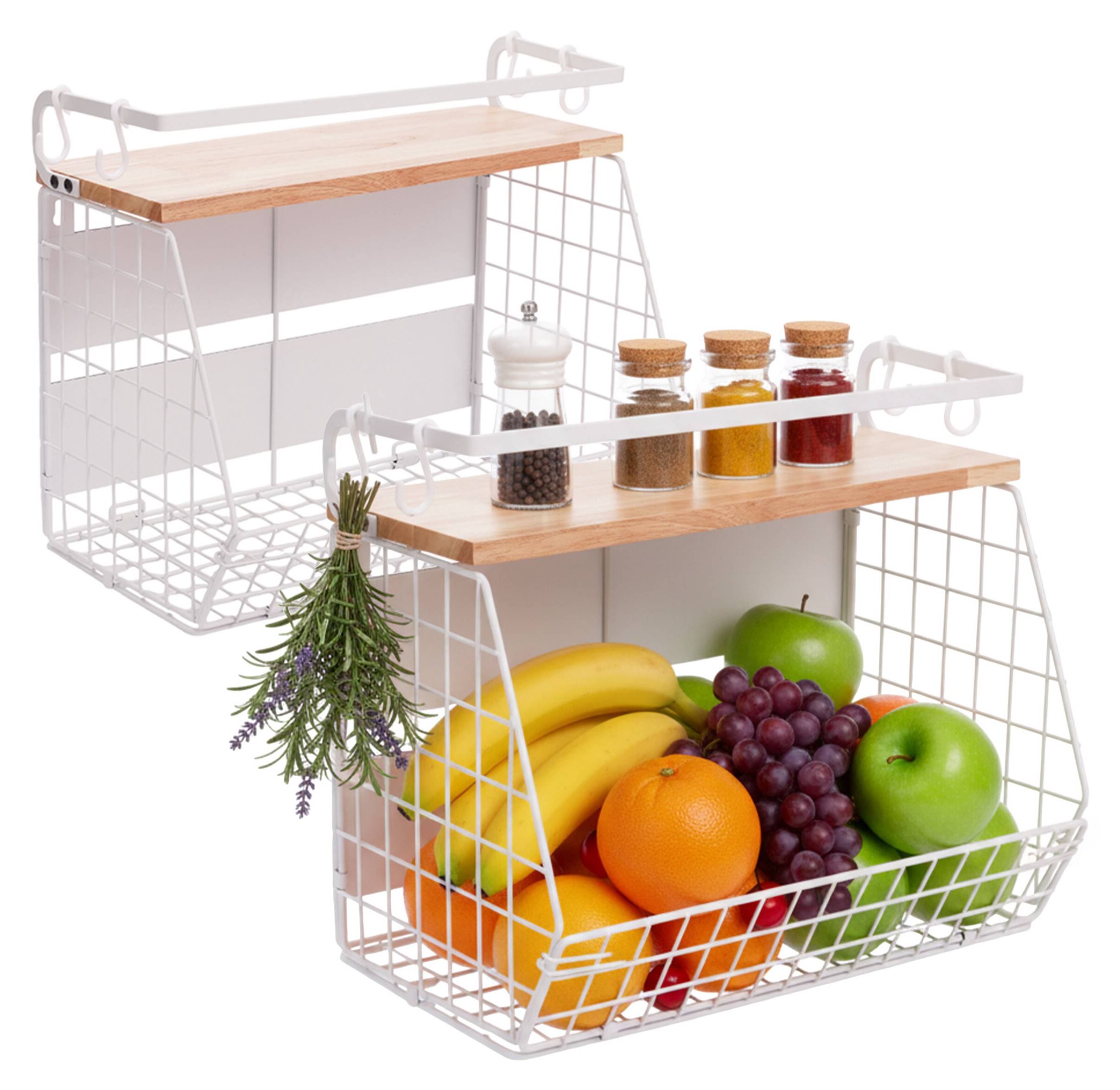 Obstkorb Wandregal magnetisch 2er Set kaufen