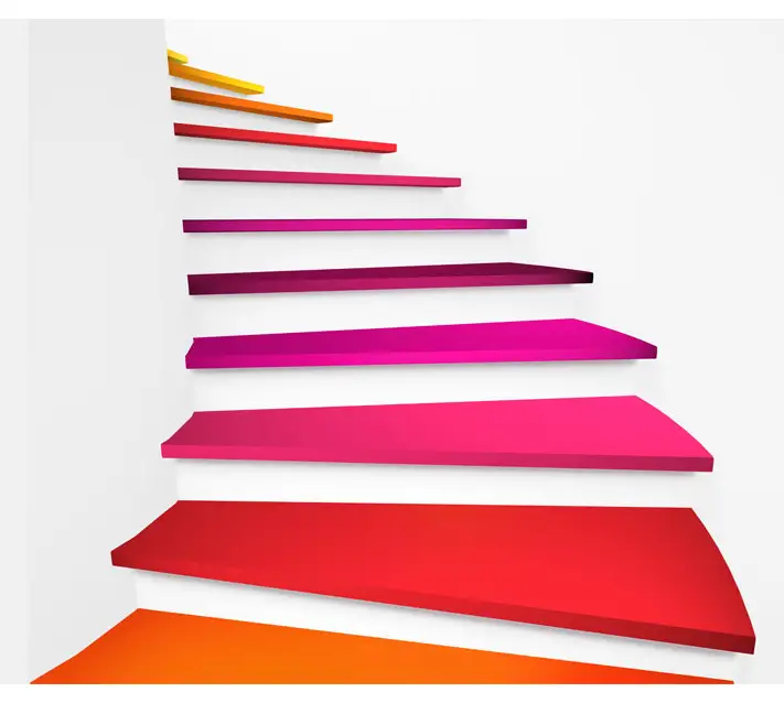 Fototapete Colorful stairs