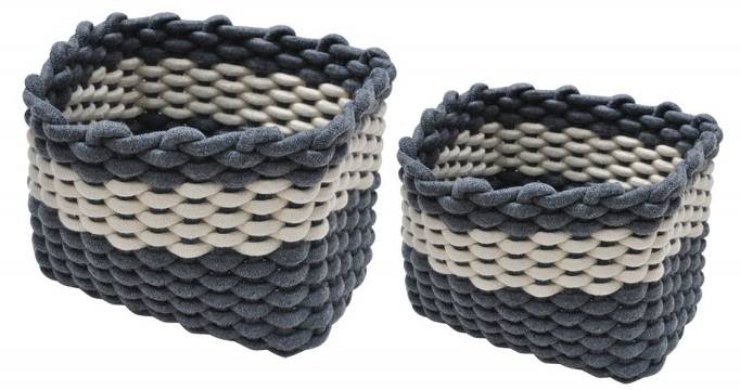 Paniers De Rangement Tissés En Corde - Organisateur Pour Chambre, Salle De Bain, Bureau Ou Étagère