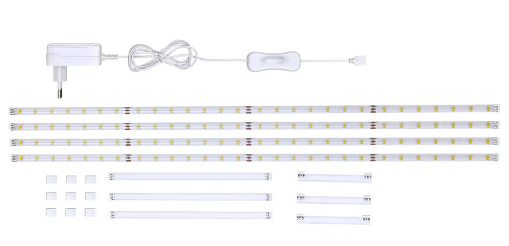 LED-Streifen 4er-Set 2m Wei脽 mit Silikon