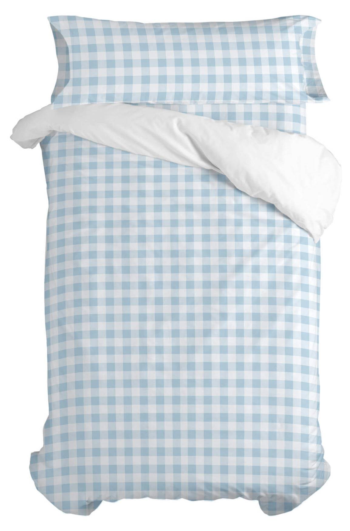 Vichy Parure housse couette 155x220 Bleu | Je commande ! | home24