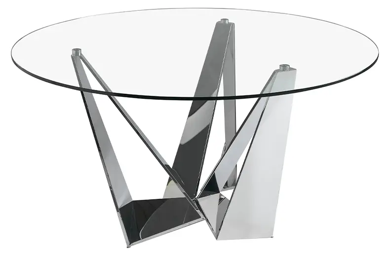 Runder Esstisch aus Glas
