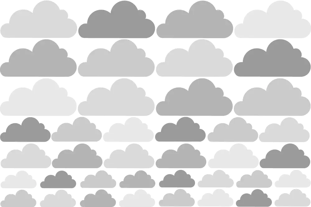 40 Wolken Grau Set | Kinderzimmer-Wandaufkleber