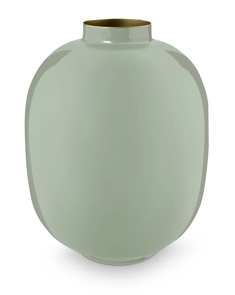 Ovale Vase Metall III