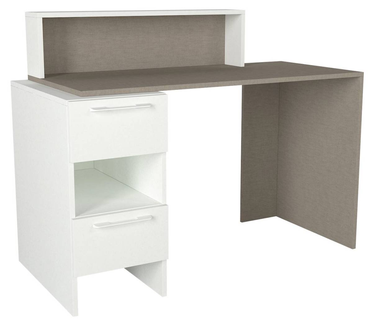Grau home24 Weiß kaufen Schreibtisch | Mikasa