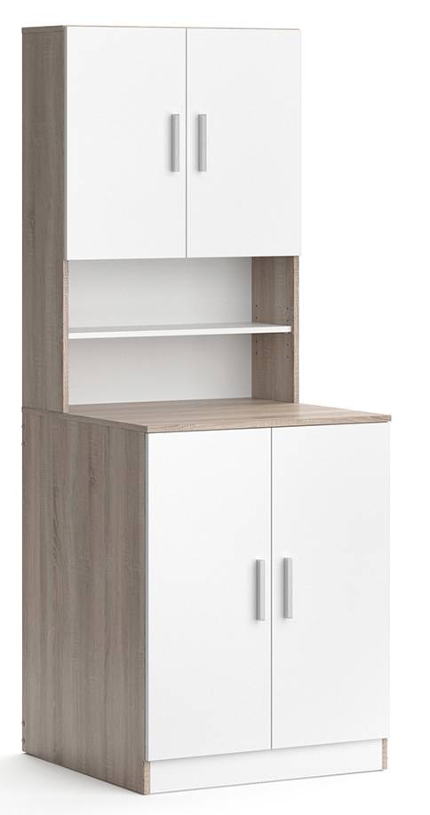 Armoire Liana Vicco Pour Machine à Laver - Blanc 70,5x190,5cm - Rangement Buanderie