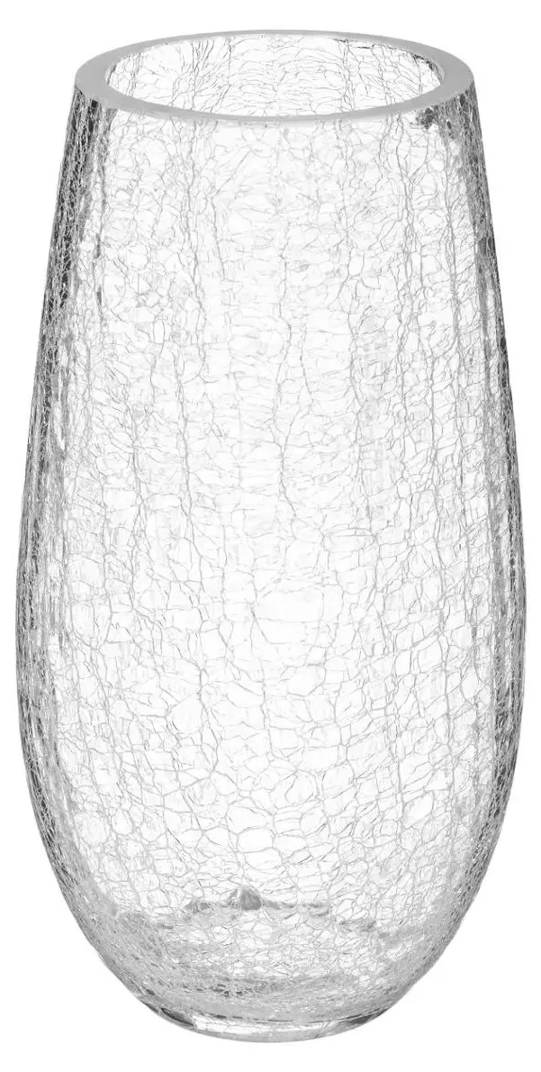 Vase, gew枚lbtes Glas, H枚he 27 cm