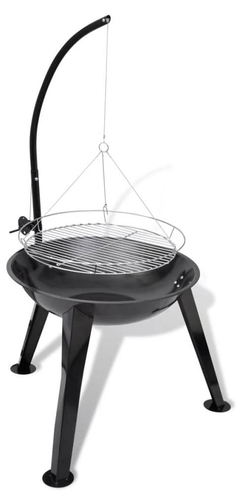 vidaXL Gril barbecue au charbon 3 en 1 40x80 cm