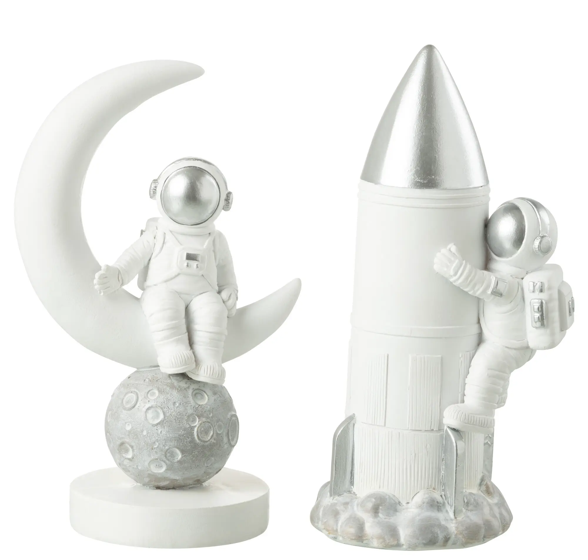 2er Set Astronaut Spardose Figuren Mond