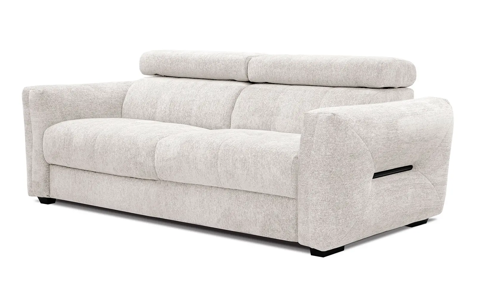 ecrufarbenem Sofa aus Stoff 3-Sitzer