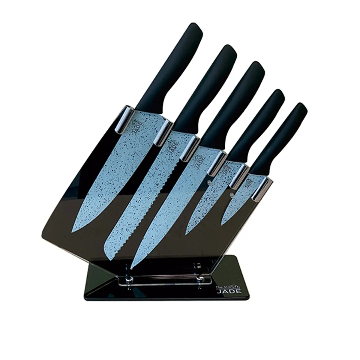 Knife 6-teilig Messerblock Set Jade mit